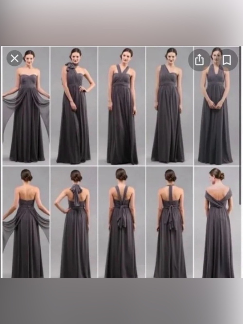 Convertible navy David’s Bridal Bridesmaid Maxi Dress - Versatile Formal Gown